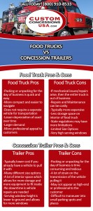 infographic comparing food trucks and concession trailers