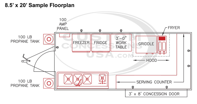 mobile food truck floor plans
